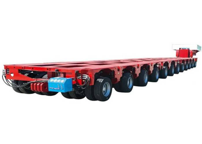 Multi-tire transport semi-trailer